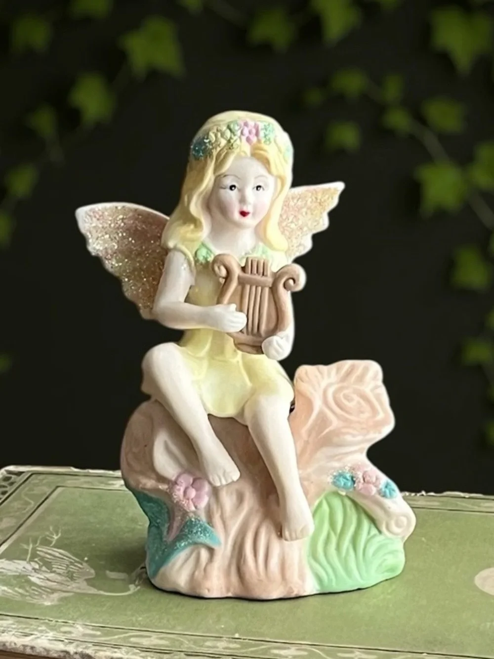 Fairy Figurine & Teddy Bear Photo Frame Set Nursery Cottagecore Decor